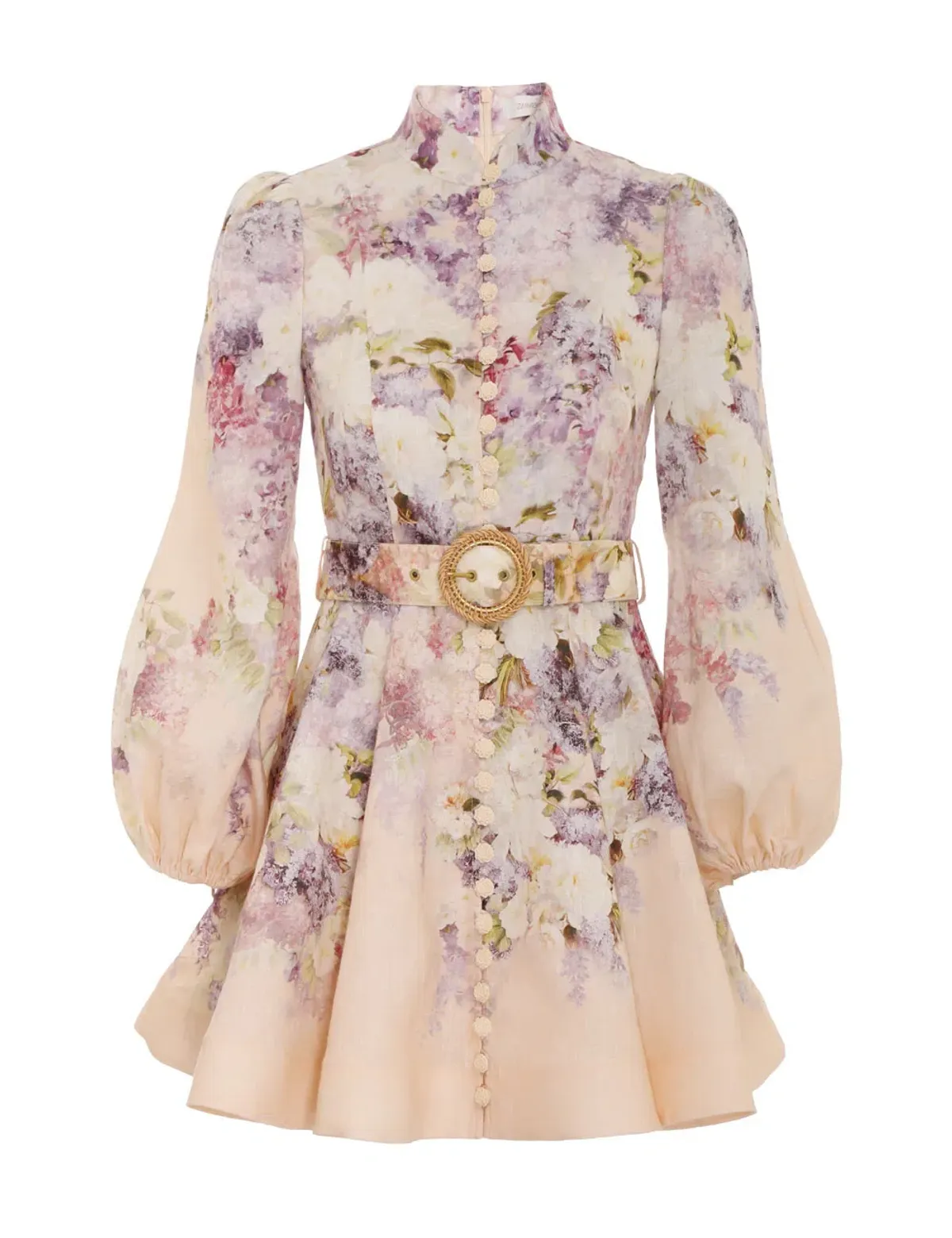 Zimmermann Lyrical Buttoned Mini Dress Floral Size 2 / AU 12 - Image 2