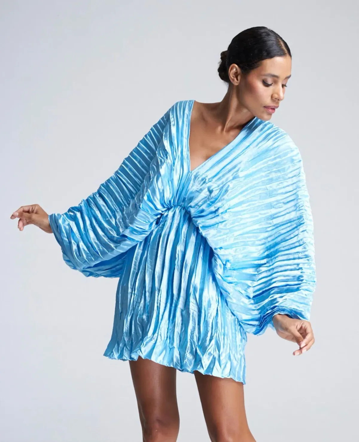 L’Idée Deluxe De Luxe Mini Dress Gown Sky Blue Size 10 - Image 2