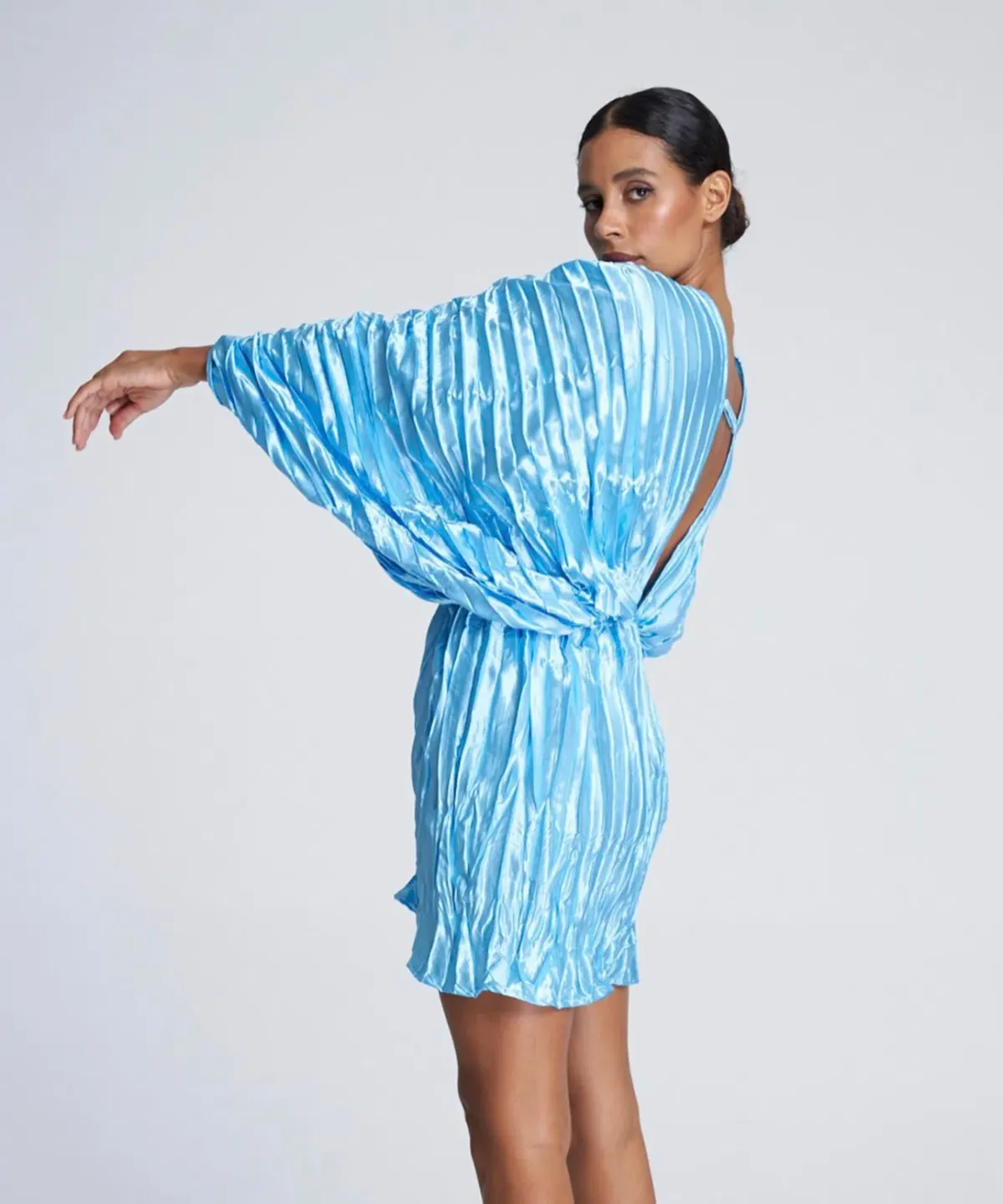 L’Idée Deluxe De Luxe Mini Dress Gown Sky Blue Size 10 - Image 4