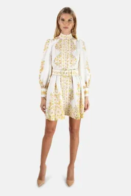 Zimmermann Super Eight Tubular Mini Dress Pink Meadow Size 2/Au 12  for rent on The Volte - image 5