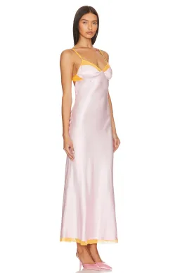 Bec & Bridge Joelle Mesh Detail Open Back Maxi Dress Orange/Pink Size 6 for rent on The Volte - image 2