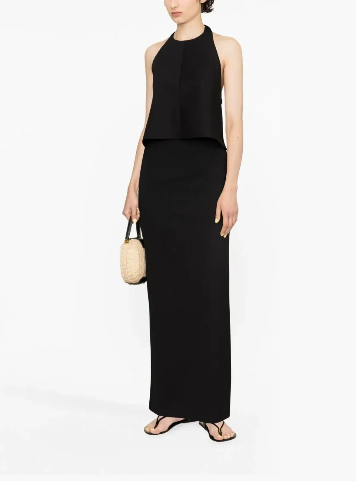 Wardrobe Nyc Backless Halter Top and Column Skirt Black Size M/AU 10 - Image 2