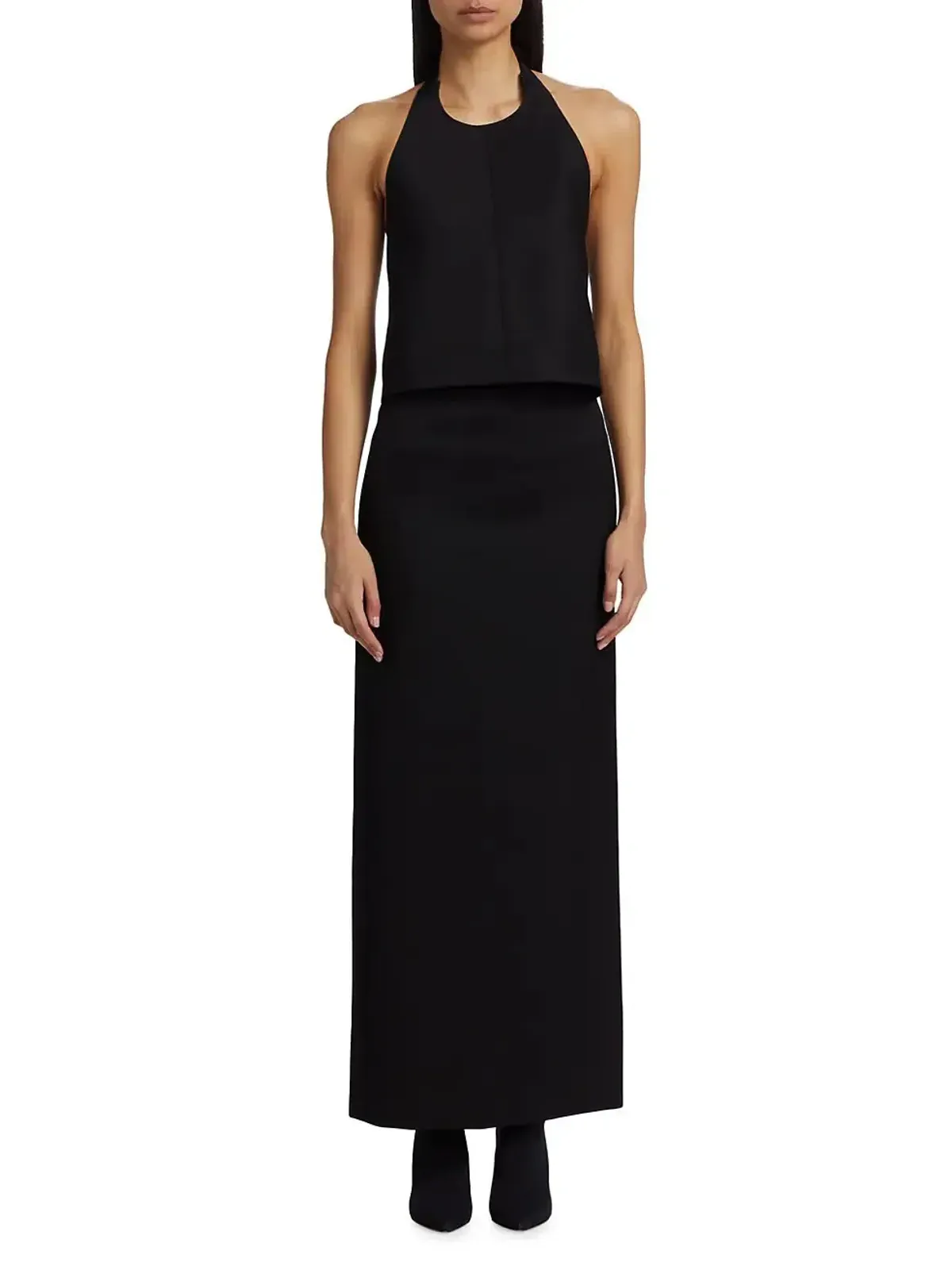 Wardrobe Nyc Backless Halter Top and Column Skirt Black Size M/AU 10 - Image 1