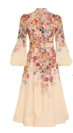 Zimmermann Luminosity Buttoned Midi Dress Floral Size 1/Au 10 for rent on The Volte - image 3