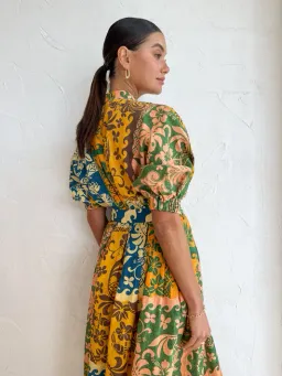 Alemais Linen Archie Wrap Dress Multi Size 14 for rent on The Volte - image 3