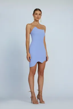 By Johnny Strapless Wave Mini Dress Lilac Size 10 for rent on The Volte - image 1