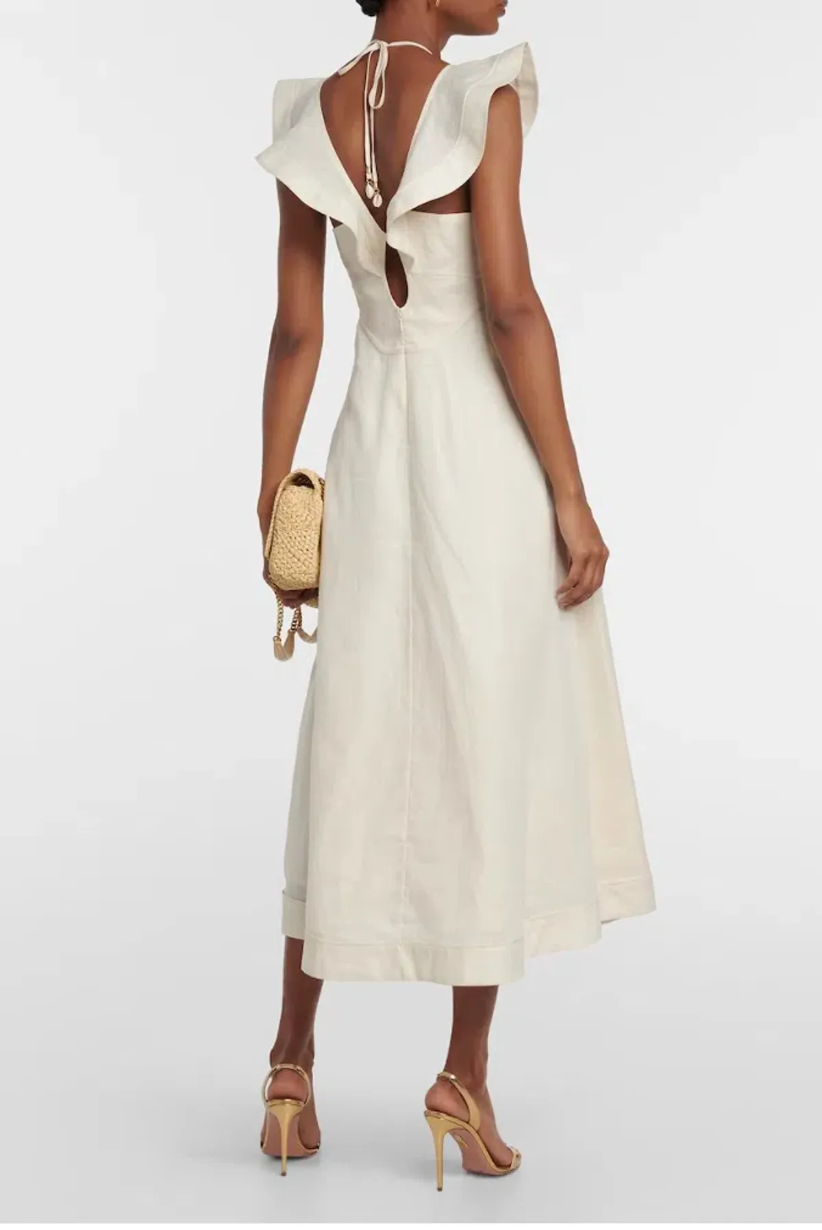 Zimmermann Halcyon Flutter Midi Cream Size 0P / AU 6 - Image 2