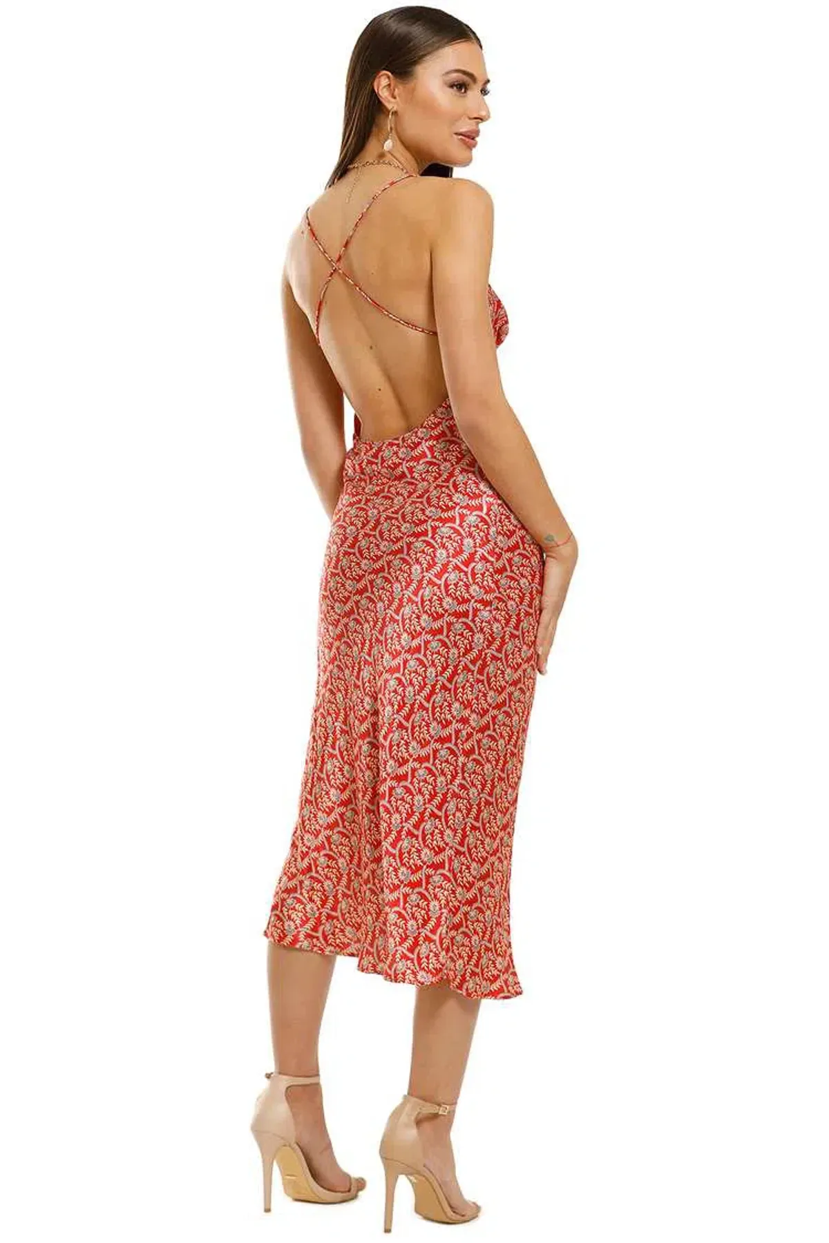 Third Form Batik Cowl Bias Dress Size 10 - Image 2