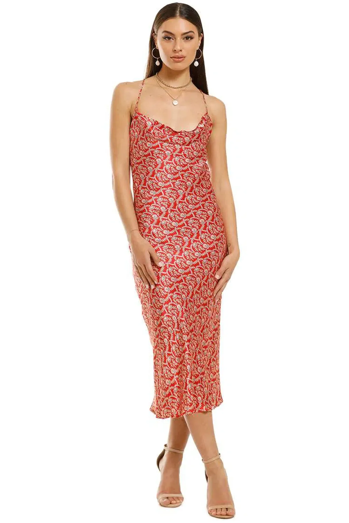 Third Form Batik Cowl Bias Dress Size 10 - Image 1