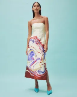 Alemais Luca Corset Dress Print Size 12 for rent on The Volte - image 1