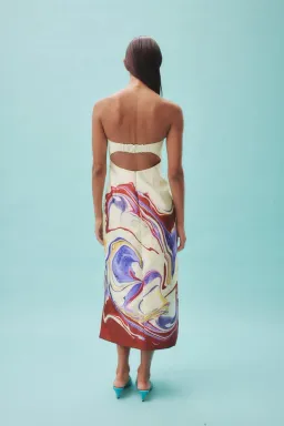 Alemais Luca Corset Dress Print Size 12 for rent on The Volte - image 2