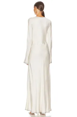 Bec & Bridge Naomi Long Sleeve Cut Out Dress in Ecru Size 8 for rent on The Volte - image 3