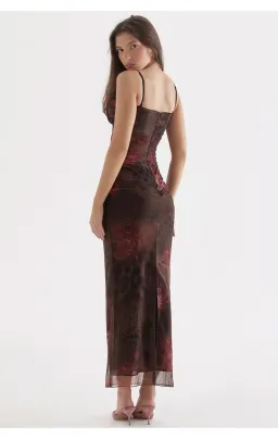 House of CB Nalini Midi Dress Floral & Leopard Print Size L /Au 12 for rent on The Volte - image 4