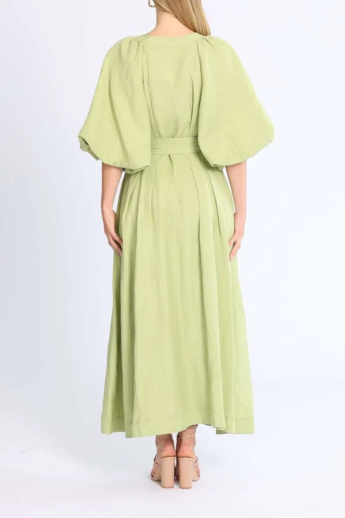 Aje Evermore Midi Dress Green Size 16 - Image 2