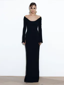 Effie Kats Vale Gown Black Size M / AU 10 for rent on The Volte - image 1