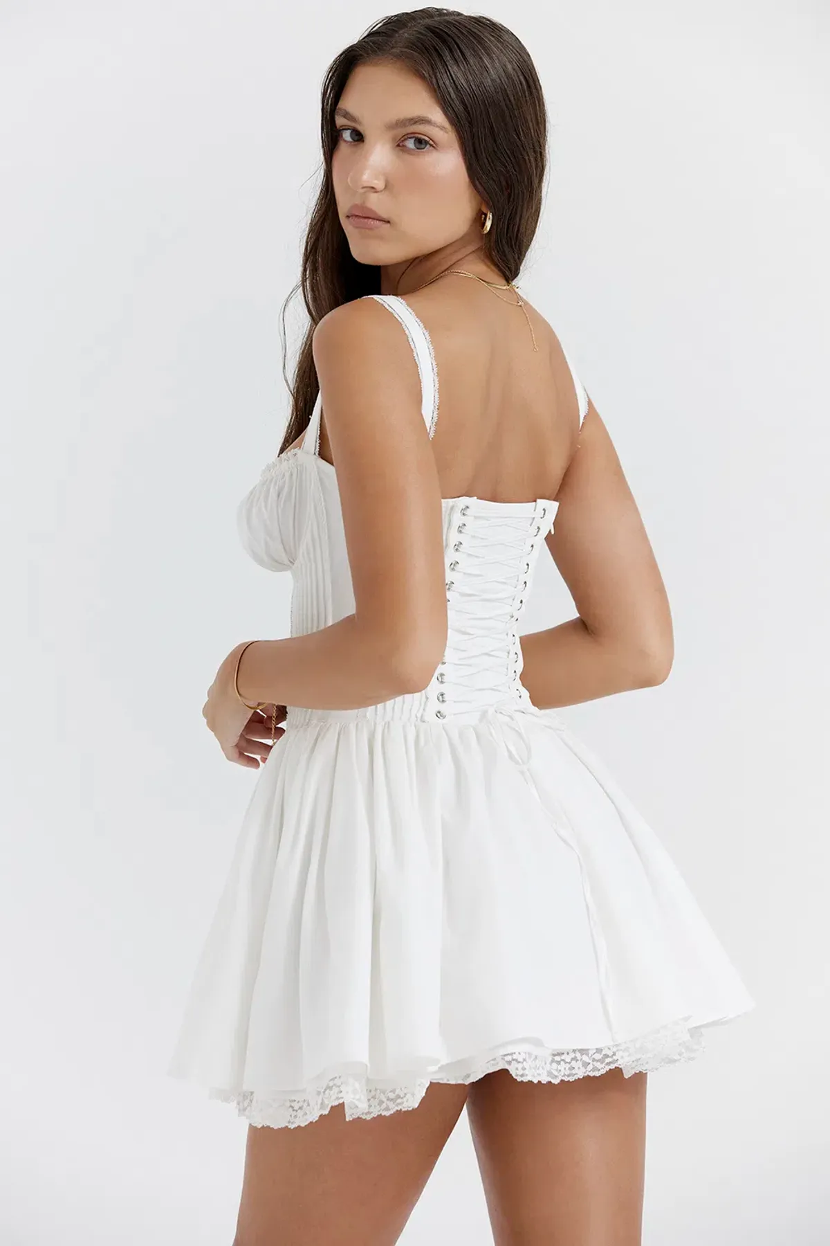 House Of CB Pietra Mini Dress White Size S / AU 8 - Image 5