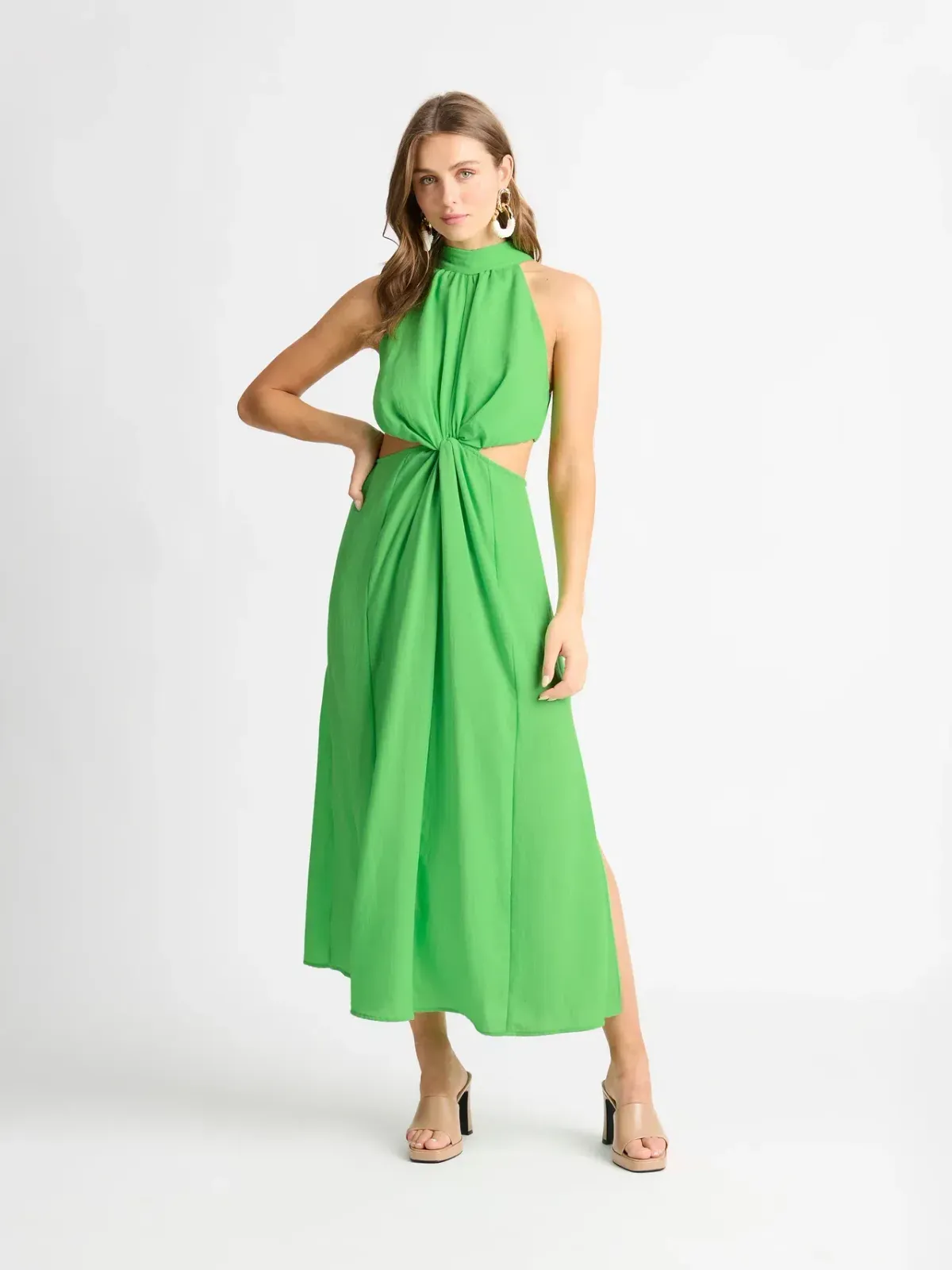 Sheike Elevate Midi Dress Green Size 10 - Image 1