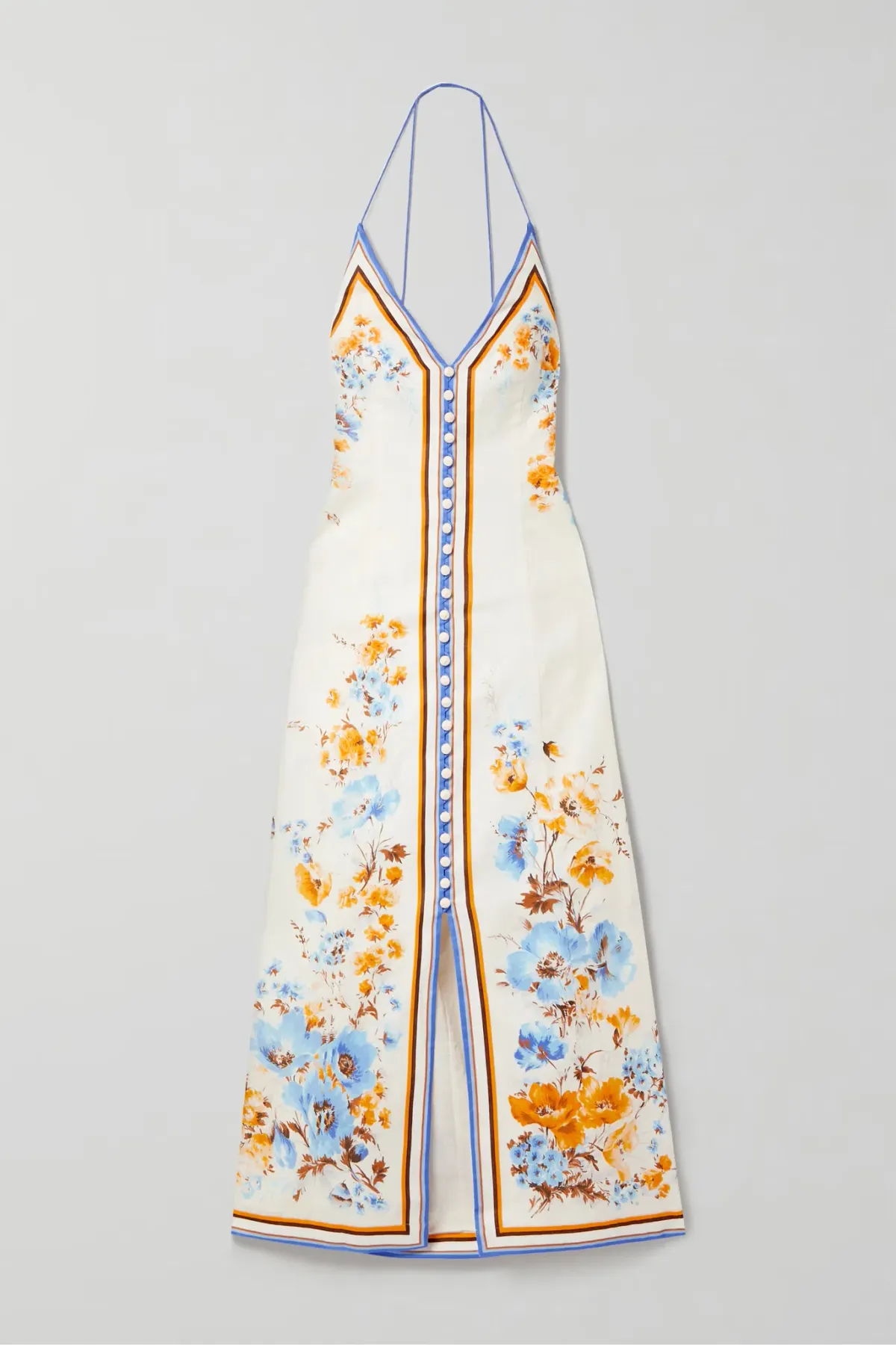 Zimmermann Halcyon Printed Linen Midi Dress Floral Size 2 / AU 12 - Image 3