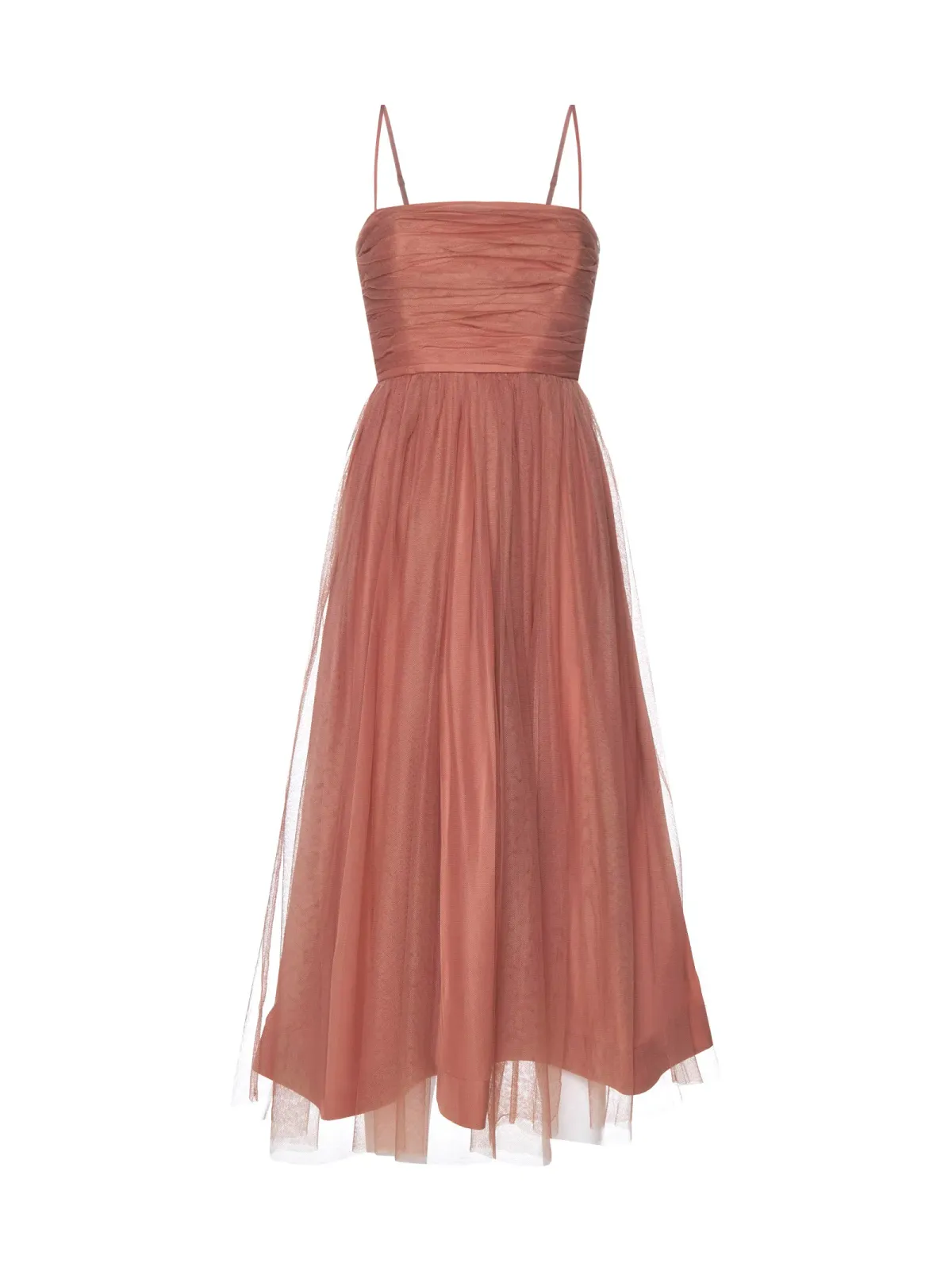 Zimmermann Tulle Midi Dress Lipstick Size 1 / AU 10 - Image 3