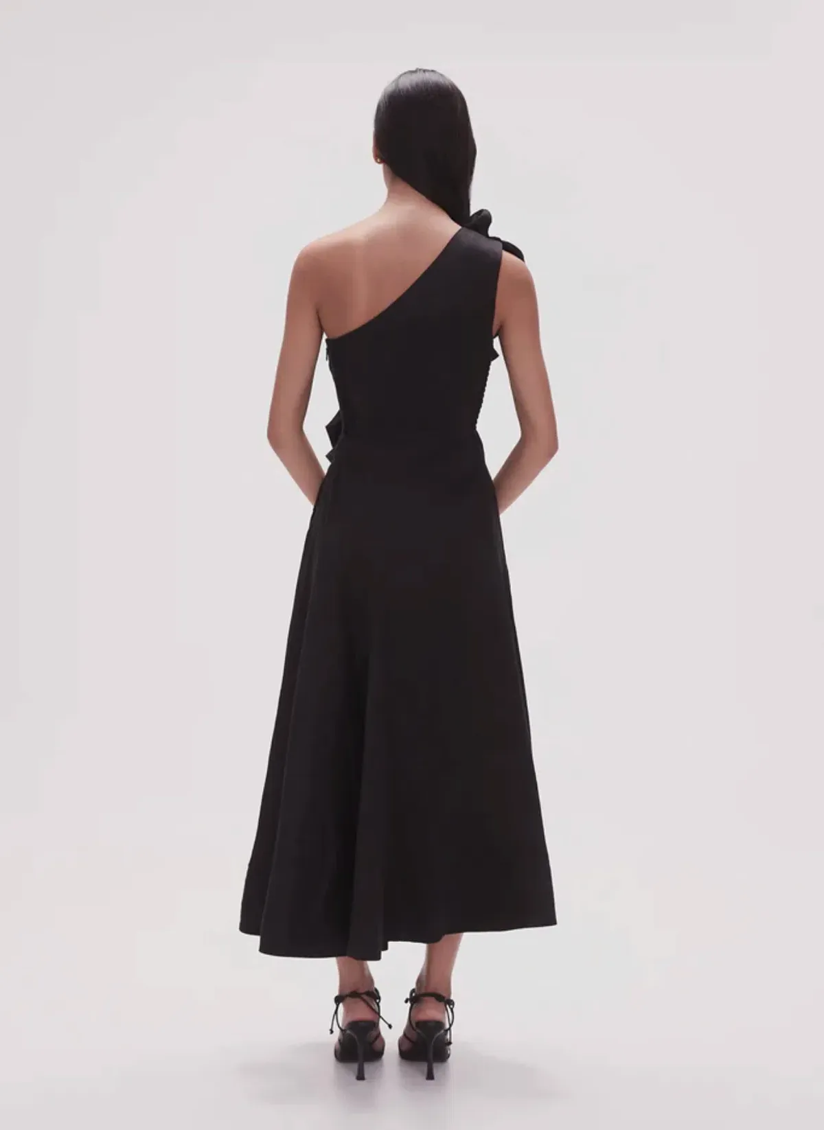 AJE Adelia Ruffle Midi Dress Black Size 14 - Image 2