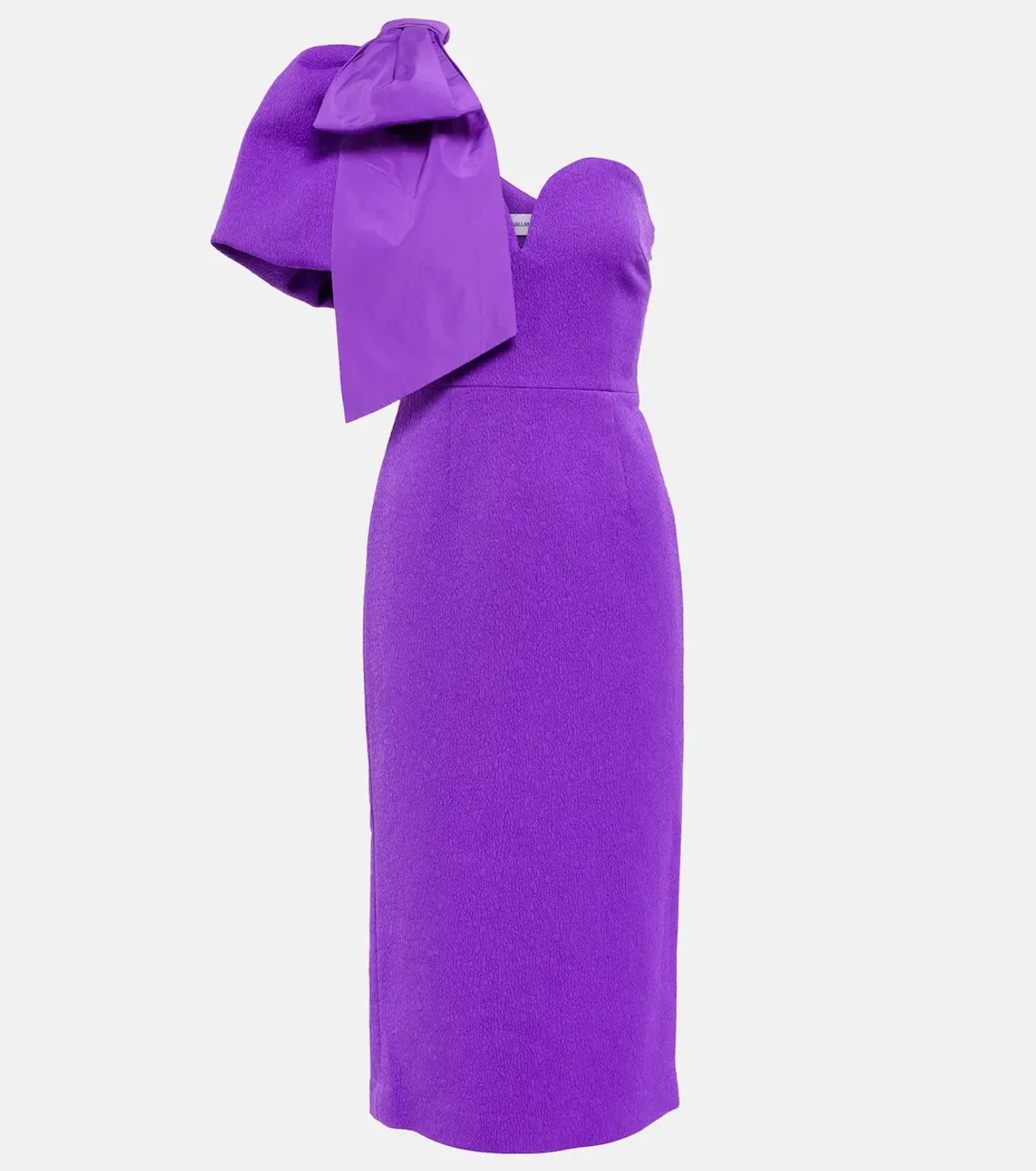 Rebecca Vallance Rumi One-shoulder Crêpe Midi Dress Purple Size 14 - Image 4