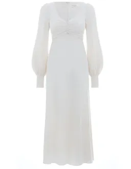 Zimmermann Rouche Midi Dress White Size 2 / AU 12  for rent on The Volte - image 3
