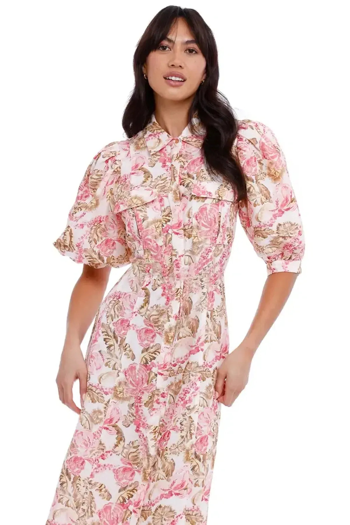 Significant Other Deanna Dress Sangria Floral Multi Print Size 8 - Image 2