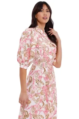 Significant Other Deanna Dress Sangria Floral Multi Print Size 8 for rent on The Volte - image 4