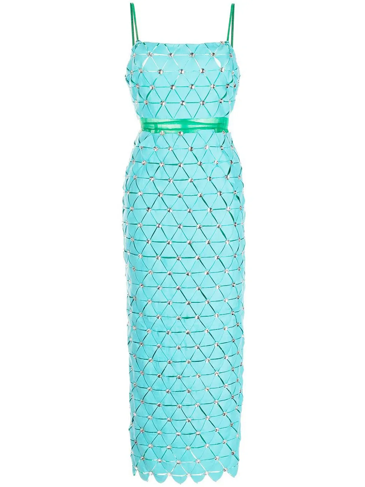 Rachel Gilbert Cindy Panelled Maxi Gown Aqua Size 0 / AU 6 - Image 4
