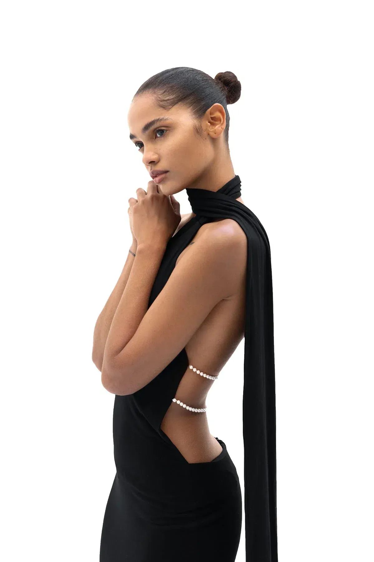 Khanum's Kara Scarf Maxi Dress Black Size S / AU 8 - Image 2
