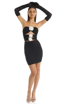 Eliya The Label Jordyn Mini Dress and Mason Gloves Black Size XS / AU 6 for rent on The Volte - image 2