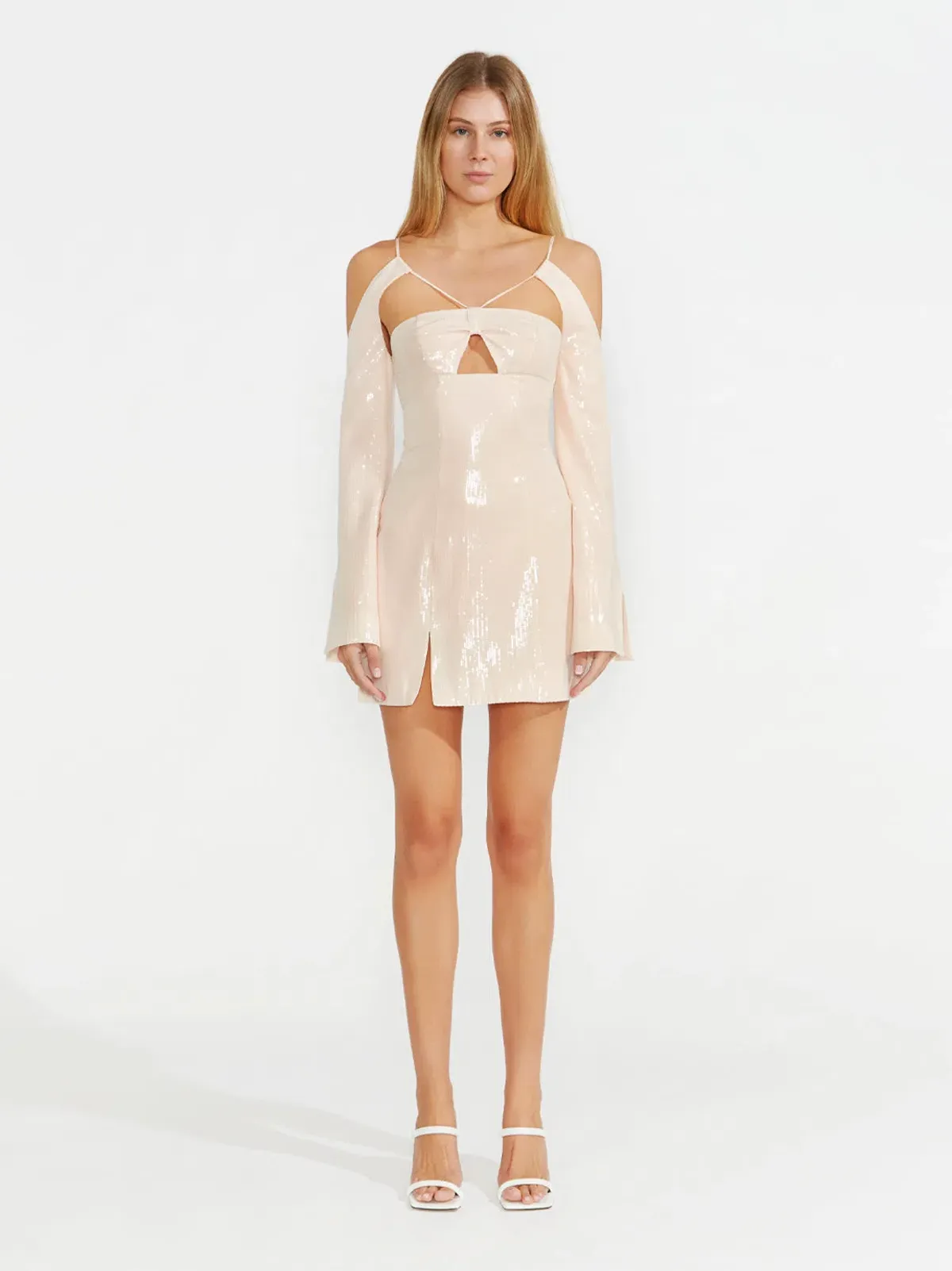 Alice McCall Night Sky Mini Dress in Chai Latte Size 8 AU - Image 2