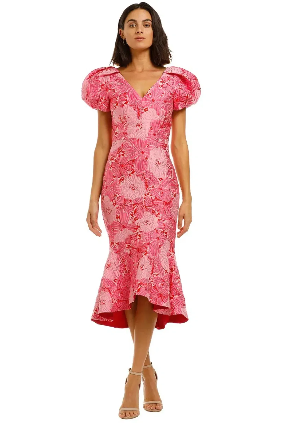 Love Honor Argento Midi Dress Pink Size 8 - Image 1