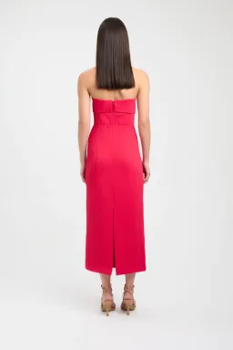 Kookai Red Strapless Dress Cherry Red Size 4 for rent on The Volte - image 2