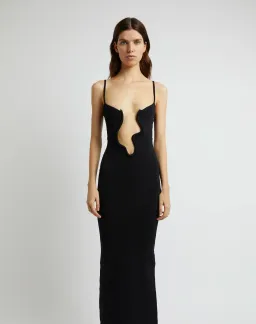 Christopher Esber Salacia Wire Column Dress Black Size 8 for rent on The Volte - image 2