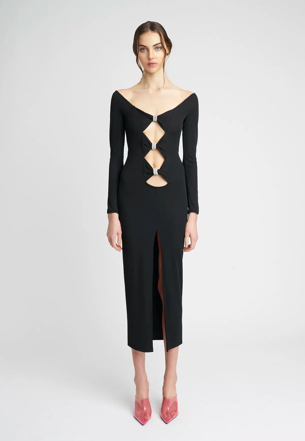 Nicola Finetti Romina Dress Black Size 10 - Image 1