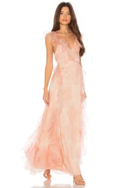 Alice McCall Oh My Goddess Dress in Peach Floral Size 8 for rent on The Volte - image 2