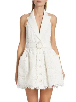 Zimmermann High Tide Tuxedo Mini Dress White Size 1 / AU 10  for rent on The Volte - image 3