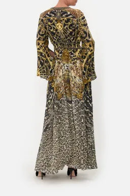 Camilla Kimono Sleeve Dress With Shirring Detail Armada Print Size S / AU 10 for rent on The Volte - image 2