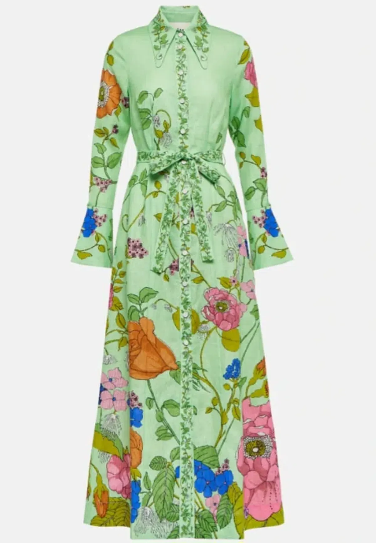 Alemais Olivia Midi Shirtdress Floral Size 10 - Image 6