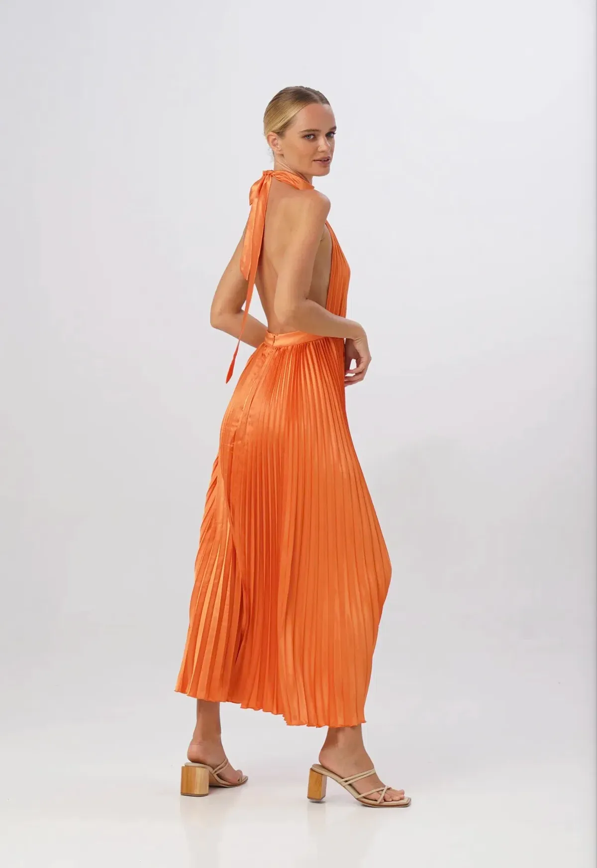 L'Idee Renaissance Split Gown in Tangelo Size XS / AU 6 - Image 2