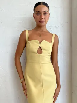 Camilla and Marc Brixton Midi Dress Yellow Size 8 for rent on The Volte - image 4