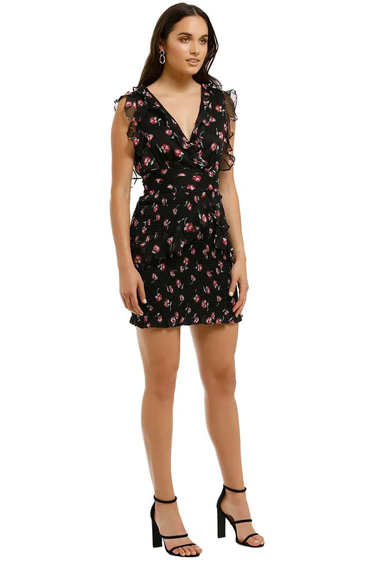 Talulah Incognito Mini Dress Black Print Size M/AU 10  - Image 2
