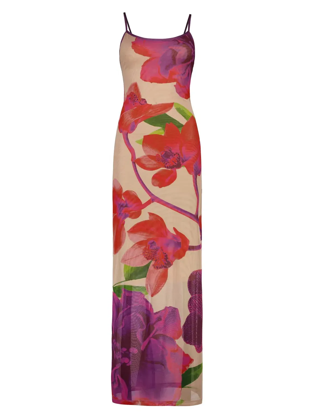 With Harper Lu Slip Dress Mesh Fuchsia Bloom Size XS/AU 6 - Image 4