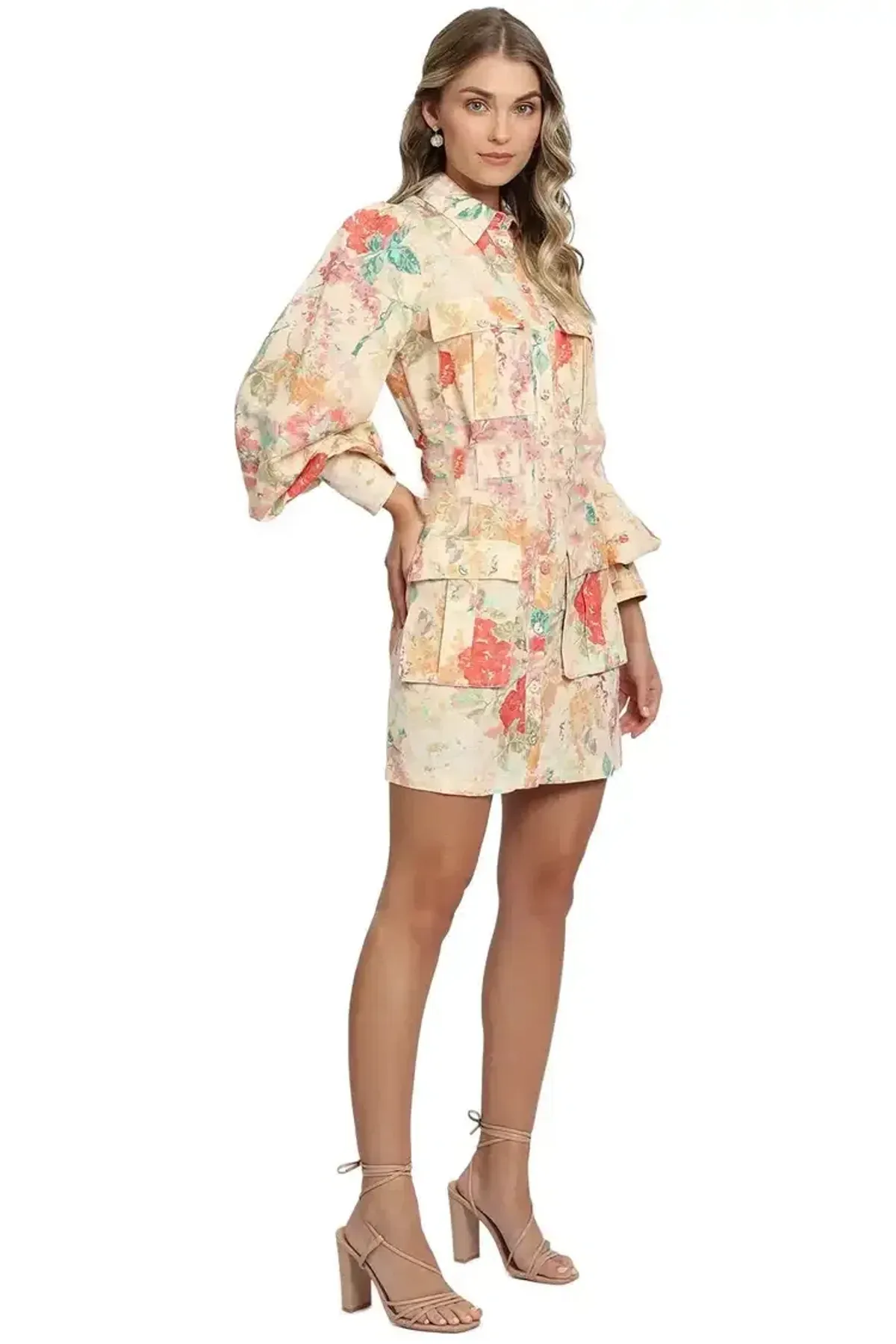 Significant Other Odessa Dress Picnic Peonies Multi Print Size 10 - Image 2