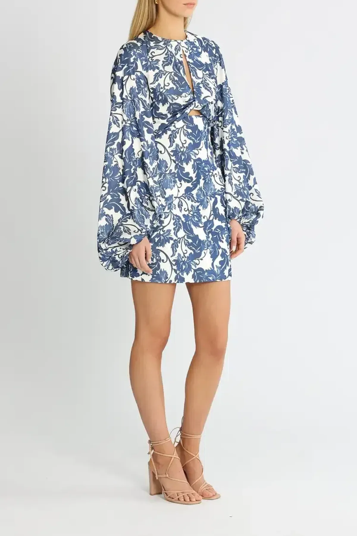 Significant Other Holly Mini Dress Blue Print Size 14 - Image 2