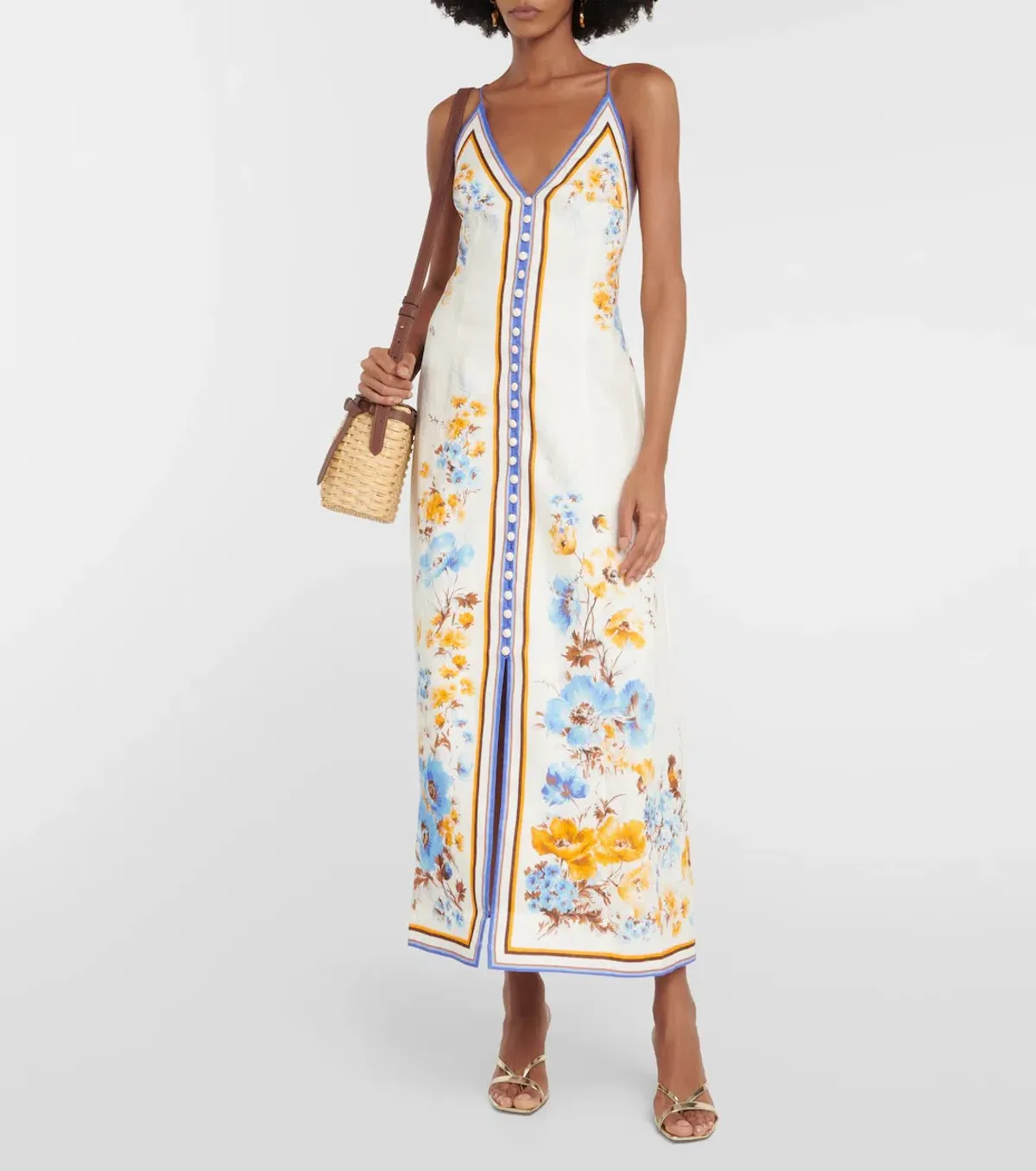 Zimmermann Halycon Slip Dress Floral Print Size 2/AU 10/12 - Image 2
