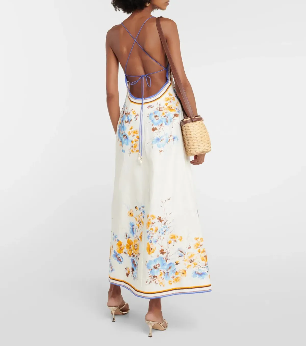 Zimmermann Halycon Slip Dress Floral Print Size 2/AU 10/12 - Image 3