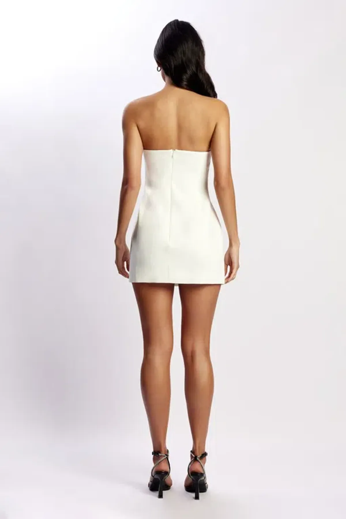 Meshki Maci Crepe Mini Dress White Size XS/Au 6 - Image 2