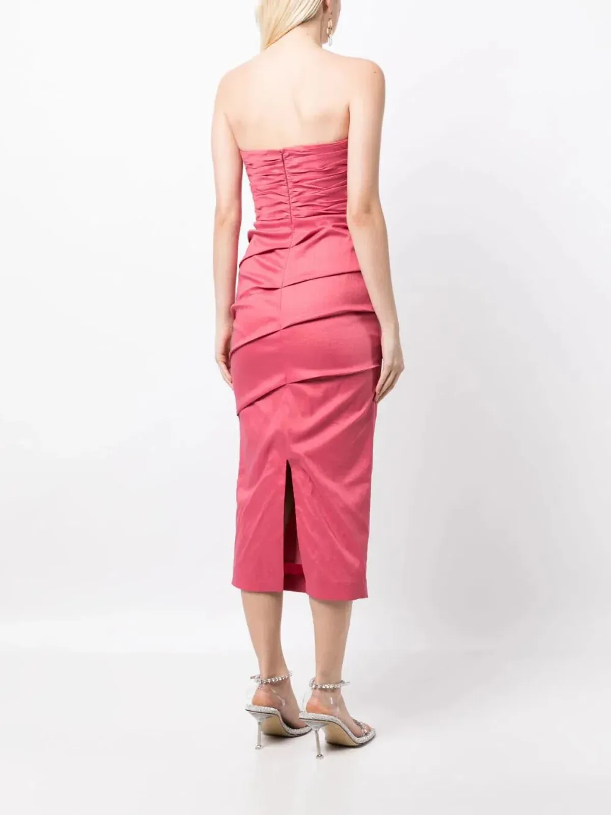Rachel Gilbert Cheri Midi Dress Rose Size 10 - Image 2